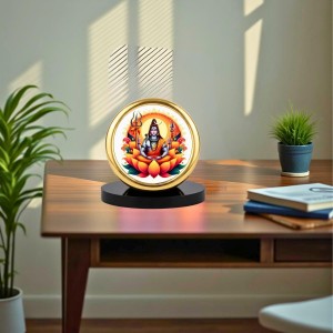 Car Desk/Table Top Lord Shiva Metal Golden Photo Stand 2x2 Inches, Compact & Stylish Spiritual Display for Car, Home & Office (Pack of 1) (F18475) Car Desk/Table Top Lord Shiva Metal Golden Photo Stand 2x2 Inches, Compact & Stylish Spiritual Display for Car, Home & Office (Pack of 1) (F18475)