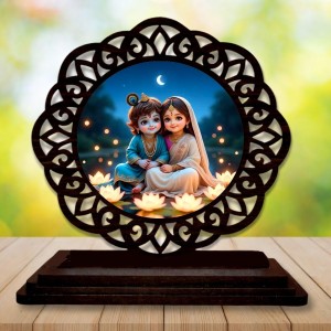 Car Desk/Table Top Cute Little Radha Krishna Wooden Showpiece 3x4 Inches, Compact & Stylish Spiritual Display for Car, Home & Office (Pack of 1) (F21219) Car Desk/Table Top Cute Little Radha Krishna Wooden Showpiece 3x4 Inches, Compact & Stylish Spiritual Display for Car, Home & Office (Pack of 1) (F21219)