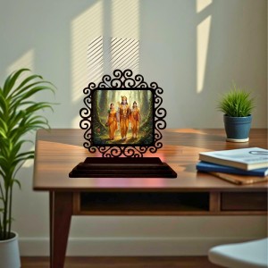 Car Desk/Table Top Rama and Lakshmana and Seetha Wooden Showpiece 3x4 Inches, Compact & Stylish Spiritual Display for Car, Home & Office (Pack of 1) (F19849) Car Desk/Table Top Rama and Lakshmana and Seetha Wooden Showpiece 3x4 Inches, Compact & Stylish Spiritual Display for Car, Home & Office (Pack of 1) (F19849)