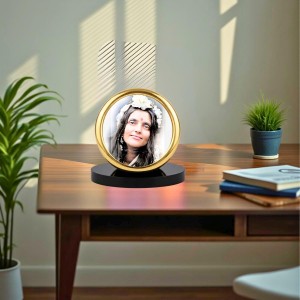 Car Desk/Table Top Anandamayi Maa Metal Golden Photo Stand 2x2 Inches, Compact & Stylish Spiritual Display for Car, Home & Office (Pack of 1) (F18545) Car Desk/Table Top Anandamayi Maa Metal Golden Photo Stand 2x2 Inches, Compact & Stylish Spiritual Display for Car, Home & Office (Pack of 1) (F18545)