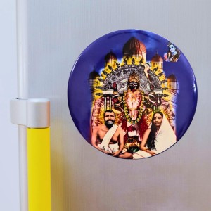 Stainless Steel Round Maa Kali with Sarada Devi & Ramakrishna Paramahansa Fridge Magnet | Devotional & Decorative Refrigerator Magnet for Home & Office | Pack of 4 Stainless Steel Round Maa Kali with Sarada Devi & Ramakrishna Paramahansa Fridge Magnet | Devotional & Decorative Refrigerator Magnet for Home & Office | Pack of 4