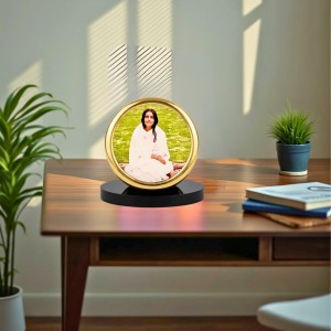 Car Desk/Table Top Anandamayi Metal Golden Photo Stand 2x2 Inches, Compact & Stylish Spiritual Display for Car, Home & Office (Pack of 1) (F18465) Car Desk/Table Top Anandamayi Metal Golden Photo Stand 2x2 Inches, Compact & Stylish Spiritual Display for Car, Home & Office (Pack of 1) (F18465)