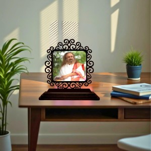 Car Desk/Table Top Sri Sri Ravi Shankar Wooden Showpiece 3x4 Inches, Compact & Stylish Spiritual Display for Car, Home & Office (Pack of 1) (F19778) Car Desk/Table Top Sri Sri Ravi Shankar Wooden Showpiece 3x4 Inches, Compact & Stylish Spiritual Display for Car, Home & Office (Pack of 1) (F19778)