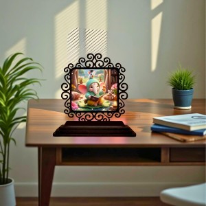 Car Desk/Table Top Lord Ganesha Wooden Showpiece 3x4 Inches, Compact & Stylish Spiritual Display for Car, Home & Office (Pack of 1) (F19962) Car Desk/Table Top Lord Ganesha Wooden Showpiece 3x4 Inches, Compact & Stylish Spiritual Display for Car, Home & Office (Pack of 1) (F19962)