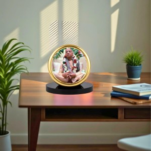 Car Desk/Table Top Bhaktivedanta Swami Prabhupada Metal Golden Photo Stand 2x2 Inches, Compact & Stylish Spiritual Display for Car, Home & Office (Pack of 1) (F20709) Car Desk/Table Top Bhaktivedanta Swami Prabhupada Metal Golden Photo Stand 2x2 Inches, Compact & Stylish Spiritual Display for Car, Home & Office (Pack of 1) (F20709)