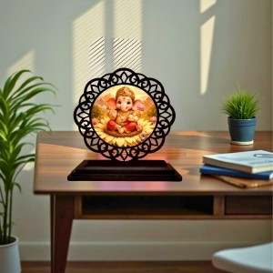 Car Desk/Table Top Lord Ganesha Wooden Showpiece 3x4 Inches, Compact & Stylish Spiritual Display for Car, Home & Office (Pack of 1) (F19686) Car Desk/Table Top Lord Ganesha Wooden Showpiece 3x4 Inches, Compact & Stylish Spiritual Display for Car, Home & Office (Pack of 1) (F19686)