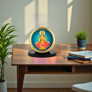 Car Desk/Table Top Goddess Lakshmi Metal Golden Photo Stand 2x2 Inches, Compact & Stylish Spiritual Display for Car, Home & Office (Pack of 1) (F18486) Car Desk/Table Top Goddess Lakshmi Metal Golden Photo Stand 2x2 Inches, Compact & Stylish Spiritual Display for Car, Home & Office (Pack of 1) (F18486)