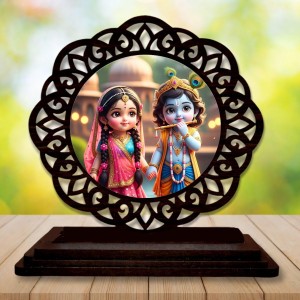 Car Desk/Table Top Radha Krishna Wooden Showpiece 3x4 Inches, Compact & Stylish Spiritual Display for Car, Home & Office (Pack of 1) (F19761) Car Desk/Table Top Radha Krishna Wooden Showpiece 3x4 Inches, Compact & Stylish Spiritual Display for Car, Home & Office (Pack of 1) (F19761)