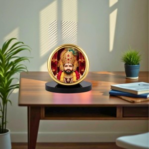Car Desk/Table Top Lord Khatu Shyam Ji Metal Golden Photo Stand 2x2 Inches, Compact & Stylish Spiritual Display for Car, Home & Office (Pack of 1) (F18733) Car Desk/Table Top Lord Khatu Shyam Ji Metal Golden Photo Stand 2x2 Inches, Compact & Stylish Spiritual Display for Car, Home & Office (Pack of 1) (F18733)