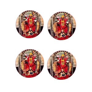 Stainless Steel Round Maa Kali Fridge Magnet | Devotional & Decorative Refrigerator Magnet for Home & Office | Pack of 4 Stainless Steel Round Maa Kali Fridge Magnet | Devotional & Decorative Refrigerator Magnet for Home & Office | Pack of 4
