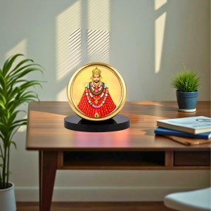 Car Desk/Table Top Lord Khatu Shyam Ji Metal Golden Photo Stand 2x2 Inches, Compact & Stylish Spiritual Display for Car, Home & Office (Pack of 1) (F18728) Car Desk/Table Top Lord Khatu Shyam Ji Metal Golden Photo Stand 2x2 Inches, Compact & Stylish Spiritual Display for Car, Home & Office (Pack of 1) (F18728)
