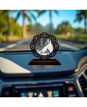 Car Desk/Table Top Shamsunnahar Mahmud Wooden Showpiece 3x4 Inches, Compact & Stylish Spiritual Display for Car, Home & Office (Pack of 1) (F19553)