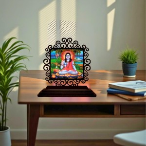 Car Desk/Table Top Guru Gorakhnath Wooden Showpiece 3x4 Inches, Compact & Stylish Spiritual Display for Car, Home & Office (Pack of 1) (F20018) Car Desk/Table Top Guru Gorakhnath Wooden Showpiece 3x4 Inches, Compact & Stylish Spiritual Display for Car, Home & Office (Pack of 1) (F20018)