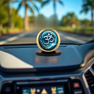 Car Desk/Table Top Om Symbol Metal Golden Photo Stand 2x2 Inches, Compact & Stylish Spiritual Display for Car, Home & Office (Pack of 1) (F18870) Car Desk/Table Top Om Symbol Metal Golden Photo Stand 2x2 Inches, Compact & Stylish Spiritual Display for Car, Home & Office (Pack of 1) (F18870)