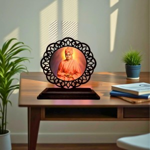 Car Desk/Table Top Swami Vivekananda Wooden Showpiece 3x4 Inches, Compact & Stylish Spiritual Display for Car, Home & Office (Pack of 1) (F19692) Car Desk/Table Top Swami Vivekananda Wooden Showpiece 3x4 Inches, Compact & Stylish Spiritual Display for Car, Home & Office (Pack of 1) (F19692)