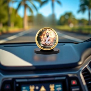 Car Desk/Table Top Ramakrishna Paramahamsa Metal Golden Photo Stand 2x2 Inches, Compact & Stylish Spiritual Display for Car, Home & Office (Pack of 1) (F18445) Car Desk/Table Top Ramakrishna Paramahamsa Metal Golden Photo Stand 2x2 Inches, Compact & Stylish Spiritual Display for Car, Home & Office (Pack of 1) (F18445)