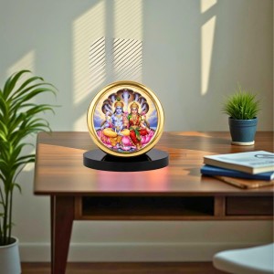 Car Desk/Table Top Lord Vishnu Lakshmi Metal Golden Photo Stand 2x2 Inches, Compact & Stylish Spiritual Display for Car, Home & Office (Pack of 1) (F18763) Car Desk/Table Top Lord Vishnu Lakshmi Metal Golden Photo Stand 2x2 Inches, Compact & Stylish Spiritual Display for Car, Home & Office (Pack of 1) (F18763)