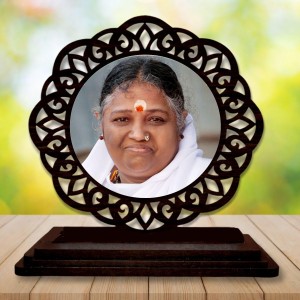 Car Desk/Table Top Amritanandamayi Wooden Showpiece 3x4 Inches, Compact & Stylish Spiritual Display for Car, Home & Office (Pack of 1) (F19631) Car Desk/Table Top Amritanandamayi Wooden Showpiece 3x4 Inches, Compact & Stylish Spiritual Display for Car, Home & Office (Pack of 1) (F19631)