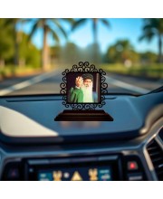 Car Desk/Table Top Oshoo Wooden Showpiece 3x4 Inches, Compact & Stylish Spiritual Display for Car, Home & Office (Pack of 1) (F20040)