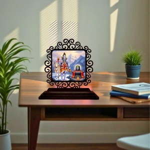 Car Desk/Table Top Lord Shiva and Lingam Wooden Showpiece 3x4 Inches, Compact & Stylish Spiritual Display for Car, Home & Office (Pack of 1) (F19891) Car Desk/Table Top Lord Shiva and Lingam Wooden Showpiece 3x4 Inches, Compact & Stylish Spiritual Display for Car, Home & Office (Pack of 1) (F19891)