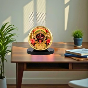 Car Desk/Table Top Maa Kali Metal Golden Photo Stand 2x2 Inches, Compact & Stylish Spiritual Display for Car, Home & Office (Pack of 1) (F18537) Car Desk/Table Top Maa Kali Metal Golden Photo Stand 2x2 Inches, Compact & Stylish Spiritual Display for Car, Home & Office (Pack of 1) (F18537)