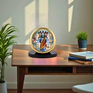 Car Desk/Table Top Lord Shiva Metal Golden Photo Stand 2x2 Inches, Compact & Stylish Spiritual Display for Car, Home & Office (Pack of 1) (F18912) Car Desk/Table Top Lord Shiva Metal Golden Photo Stand 2x2 Inches, Compact & Stylish Spiritual Display for Car, Home & Office (Pack of 1) (F18912)