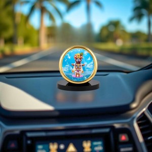 Car Desk/Table Top Lord Jagannath Metal Golden Photo Stand 2x2 Inches, Compact & Stylish Spiritual Display for Car, Home & Office (Pack of 1) (F18847) Car Desk/Table Top Lord Jagannath Metal Golden Photo Stand 2x2 Inches, Compact & Stylish Spiritual Display for Car, Home & Office (Pack of 1) (F18847)