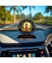 Car Desk/Table Top Lord Hanuman Wooden Showpiece 3x4 Inches, Compact & Stylish Spiritual Display for Car, Home & Office (Pack of 1) (F19755)