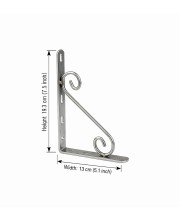 Heavy Duty Wall Mount Plant Hanger Hooks (Pack of 2) | Metal Hanging Basket Brackets for Flower Pots, Lanterns, Bird Feeders & Outdoor Garden DÃ©cor (Steel)