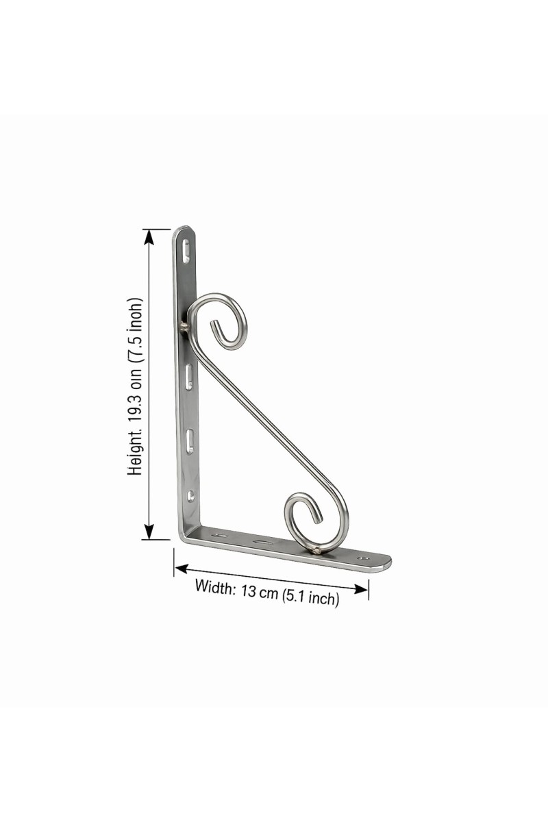 Heavy Duty Wall Mount Plant Hanger Hooks (Pack of 2) | Metal Hanging Basket Brackets for Flower Pots, Lanterns, Bird Feeders & Outdoor Garden DÃ©cor (Steel)