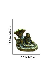 Mini Brass Murti Idol for Home DÃ©cor & Meditation | Handmade Antique Finish Brass Statue for Pooja Room, Office Desk & Spiritual Gift | Small Decorative Showpiece (Laxmi & Narayan)