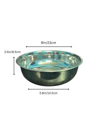 Stainless Steel Serving Bowl | Multipurpose Deep Mixing Bowl for Kitchen, Dining & Food Serving | Mirror Finish Durable Steel Bowl for Salad, Snacks, Fruits, Curry & Rice.