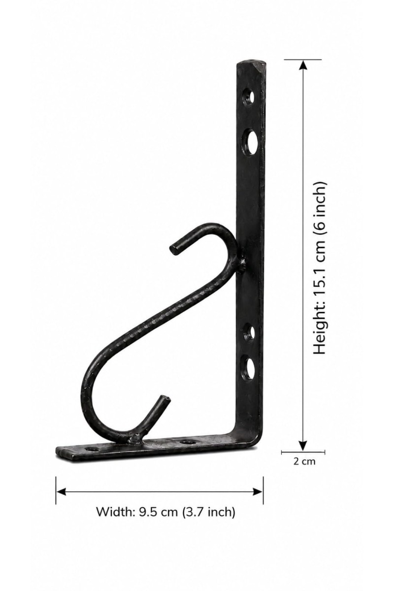 Heavy Duty Wall Mount Plant Hanger Hooks (Pack of 2) | Metal Hanging Basket Brackets for Flower Pots, Lanterns, Bird Feeders & Outdoor Garden DÃ©cor
