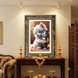 Lakshmi Decorative Photo Frame With White Mount | Premium Wall & Tabletop Picture Frame | Home, Office & Temple Decoration | 8x12 Inch (Pack Of 1) (F32356) Lakshmi Decorative Photo Frame With White Mount | Premium Wall & Tabletop Picture Frame | Home, Office & Temple Decoration | 8x12 Inch (Pack Of 1) (F32356)