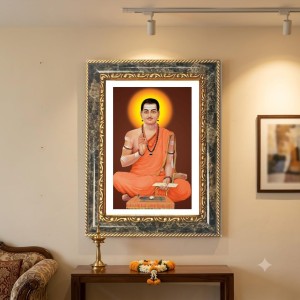 Ramakrishna Paramahamsa Decorative Photo Frame With White Mount | Premium Wall & Tabletop Picture Frame | Home, Office & Temple Decoration | 10x14 Inch (Pack Of 1) (F32555)