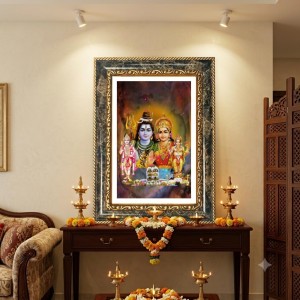 Shiva Family Decorative Photo Frame With White Mount | Premium Wall & Tabletop Picture Frame | Home, Office & Temple Decoration | 8x12 Inch (Pack Of 1) (F33084) Shiva Family Decorative Photo Frame With White Mount | Premium Wall & Tabletop Picture Frame | Home, Office & Temple Decoration | 8x12 Inch (Pack Of 1) (F33084)