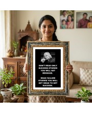 Woman Portrait Decorative Photo Frame With White Mount | Premium Wall & Tabletop Picture Frame | Home, Office & Temple Decoration | 12x16 Inch (Pack Of 1) (F31325)