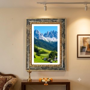 Mountain Village Decorative Photo Frame With White Mount | Premium Wall & Tabletop Picture Frame | Home, Office & Temple Decoration | 8x12 Inch (Pack Of 1) (F31454) Mountain Village Decorative Photo Frame With White Mount | Premium Wall & Tabletop Picture Frame | Home, Office & Temple Decoration | 8x12 Inch (Pack Of 1) (F31454)