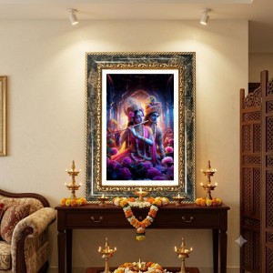 Radhaa Krishna Decorative Photo Frame With White Mount | Premium Wall & Tabletop Picture Frame | Home, Office & Temple Decoration | 8x12 Inch (Pack Of 1) (F31462) Radhaa Krishna Decorative Photo Frame With White Mount | Premium Wall & Tabletop Picture Frame | Home, Office & Temple Decoration | 8x12 Inch (Pack Of 1) (F31462)