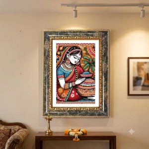 Murugann Decorative Photo Frame With White Mount | Premium Wall & Tabletop Picture Frame | Home, Office & Temple Decoration | 12x16 Inch (Pack Of 1) (F33172)