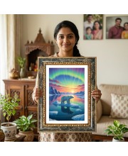 Spiritual Philosopher And Mystic Osho Decorative Photo Frame With White Mount | Premium Wall & Tabletop Picture Frame | Home, Office & Temple Decoration | 12x16 Inch (Pack Of 1) (F31276)