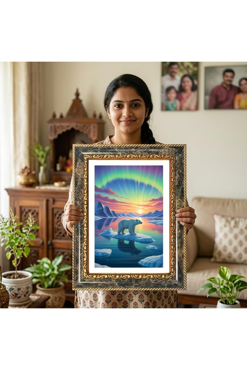 Spiritual Philosopher And Mystic Osho Decorative Photo Frame With White Mount | Premium Wall & Tabletop Picture Frame | Home, Office & Temple Decoration | 12x16 Inch (Pack Of 1) (F31276)