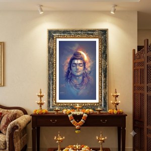Lord Shiva Decorative Photo Frame With White Mount | Premium Wall & Tabletop Picture Frame | Home, Office & Temple Decoration | 10x14 Inch (Pack Of 1) (F33024) Lord Shiva Decorative Photo Frame With White Mount | Premium Wall & Tabletop Picture Frame | Home, Office & Temple Decoration | 10x14 Inch (Pack Of 1) (F33024)