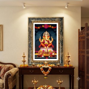 Rama Sita Decorative Photo Frame With White Mount | Premium Wall & Tabletop Picture Frame | Home, Office & Temple Decoration | 12x16 Inch (Pack Of 1) (F31223)