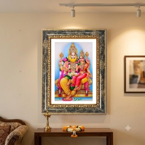 Lakshmi And Vishnu Decorative Photo Frame With White Mount | Premium Wall & Tabletop Picture Frame | Home, Office & Temple Decoration | 10x14 Inch (Pack Of 1) (F33107) Lakshmi And Vishnu Decorative Photo Frame With White Mount | Premium Wall & Tabletop Picture Frame | Home, Office & Temple Decoration | 10x14 Inch (Pack Of 1) (F33107)