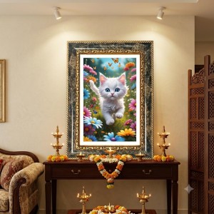 White Kitten Decorative Photo Frame With White Mount | Premium Wall & Tabletop Picture Frame | Home, Office & Temple Decoration | 10x14 Inch (Pack Of 1) (F32369) White Kitten Decorative Photo Frame With White Mount | Premium Wall & Tabletop Picture Frame | Home, Office & Temple Decoration | 10x14 Inch (Pack Of 1) (F32369)