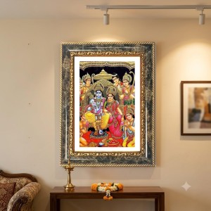 Ram Darbar Decorative Photo Frame With White Mount | Premium Wall & Tabletop Picture Frame | Home, Office & Temple Decoration | 8x12 Inch (Pack Of 1) (F31216) Ram Darbar Decorative Photo Frame With White Mount | Premium Wall & Tabletop Picture Frame | Home, Office & Temple Decoration | 8x12 Inch (Pack Of 1) (F31216)