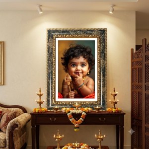 Narendra Modi Decorative Photo Frame With White Mount | Premium Wall & Tabletop Picture Frame | Home, Office & Temple Decoration | 12x16 Inch (Pack Of 1) (F31539)