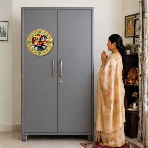 Shivalinga Fridge Magnet Wooden | Glossy Sublimation Print | 4x4 Inch | Strong Magnet Back | Decorative Magnet for Fridge, Almirah & Temple Decor (F23756)