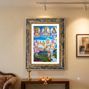 Swami Vivekananda Decorative Photo Frame With White Mount | Premium Wall & Tabletop Picture Frame | Home, Office & Temple Decoration | 12x16 Inch (Pack Of 1) (F31473)